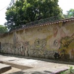 Lo que queda del mural de Minero en el Parque de Las Madres