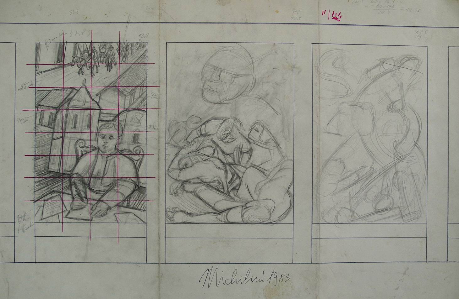 1983-47-trittico-murale-di-monsromero-bozzetto-riguro-managua-cm70x50