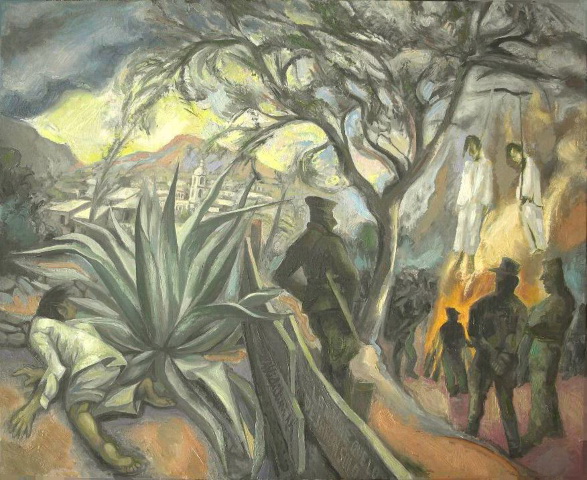 11- Sergio Michilini, LA NOCHE QUE LO DEJARON SOLO (Juan Rulfo. El llano en llamas), 2011, oleo sobre tela, cm.65x80