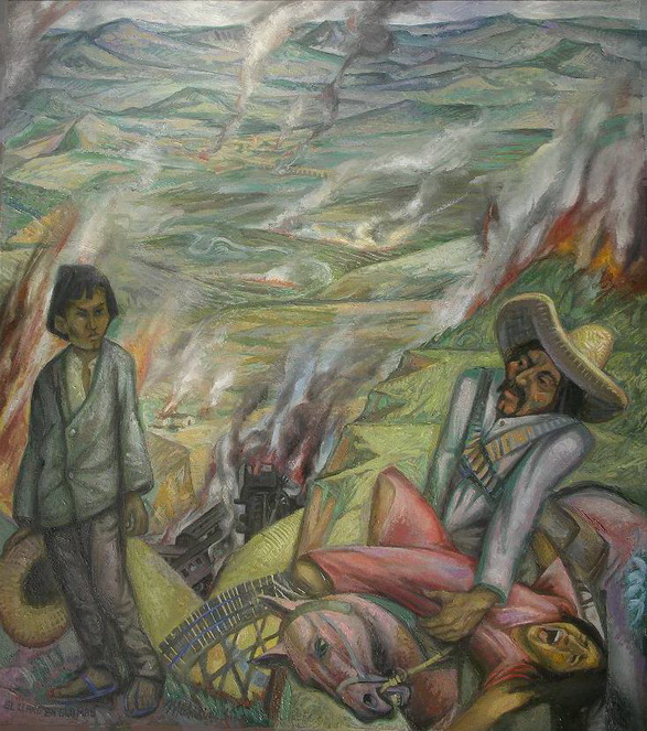 8- Sergio Michilini, EL LLANO EN LLAMAS (Juan Rulfo. El llano en llamas), 2011, oleo sobre tela, cm.90x80