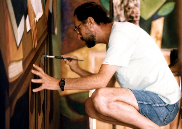 9 -  584 Pintando Mural UCA Nic 1992 1