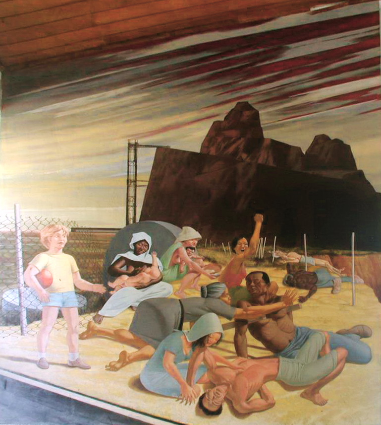 Aurelio C., EL MAL GOBIERNO DE AMERICA LATINA, 1987, pintura acrílica, m.4.75×3.46 DETALLE