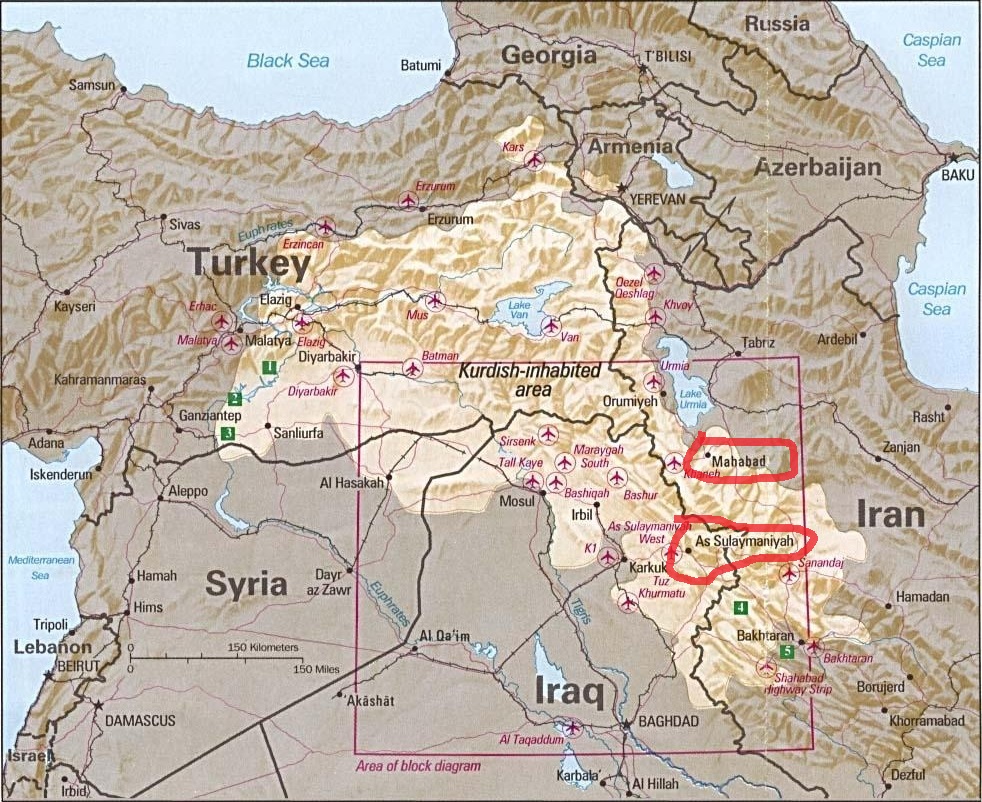 El territorio de la nación de KURDISTAN dividido entre varios estados