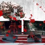 Multiscreenshot di The Evil Within con schermo sporco di sangue