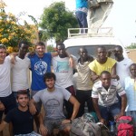 gli uomini prima del ritorno a Dakar