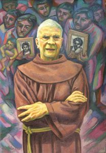 51- PADRE URIEL MOLINA OLIU, 2004, óleo-tela, cm. 80x55 $ 4,000 USD