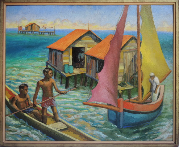 Sergio Michilini, CAYOS MISKITOS, 2004, óleo sobre tela, cm.40x50 