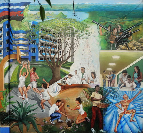 La pintura mural RECONSTRUIDA en el 2016