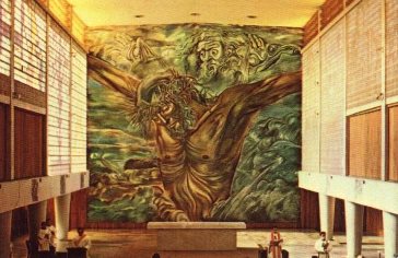 FEDERICO CANTU, “Dios padre y crucifixión”, 1959, capilla de la Universidad Intercontinental, Ciudad de Mexico 